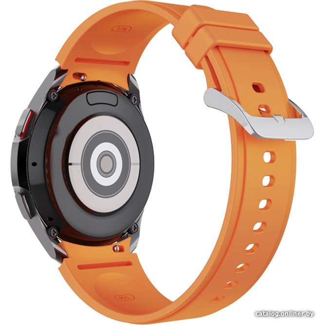 Ремешок Rumi Classic силиконовый для Samsung Galaxy Watch4/5/6 (20 мм, оранжевый)