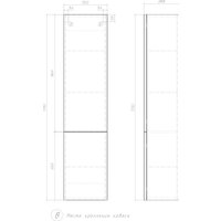  Velvex Шкаф-пенал Edge 350 pp.EDG.35 (графит)