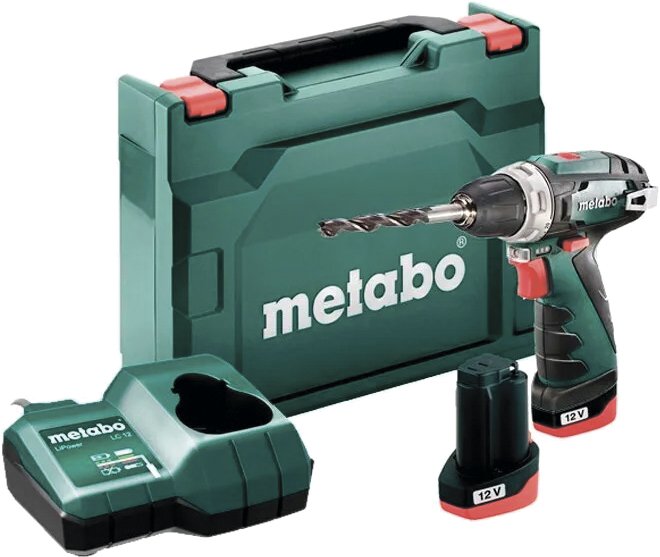 

Дрель-шуруповерт Metabo PowerMaxx BS Basic 600984500 (с 2-мя АКБ, кейс)