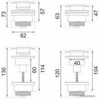 Сифон Rea Klik-Klak A5215 (черный матовый)