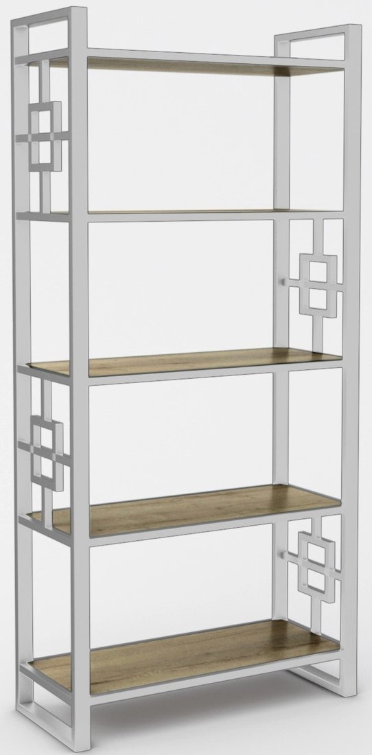 

Стеллаж Hype Mebel Квадро 50x170 (белый/дуб галифакс олово)