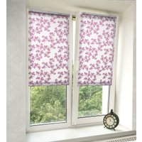 Мини рулонные шторы Delfa СРШ 01МД 2481 34x170 (рисунок лира, фиолетовый)