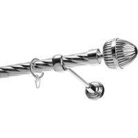 Карниз для штор Sundays Home Шайн Одеон 25мм однорядный (хром, 3м)