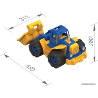 Трактор Нордпласт Трактор Богатырь с грейдером 99 (синий/желтый)
