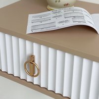 Туалетный столик без зеркала Shtabe Royal 5110 эко (макиато/р.золото)