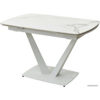 Кухонный стол M-City Alatri 120 Gloss 614M04391 (Staturio White Solid Ceramic/White)