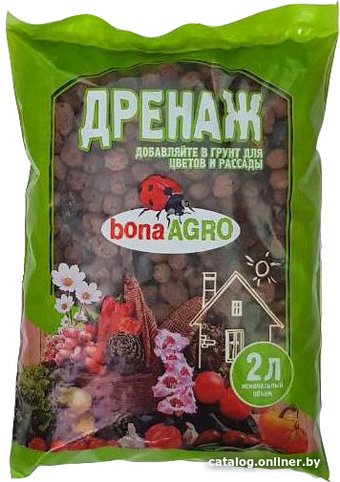 Дренаж Bona Agro Керамзитовый мелкий 4-10мм (2 л)