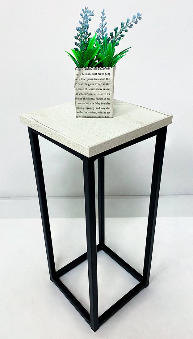 

Декоративная подставка Millwood H4H203 Л 21x21x50 (дуб белый craft/черный)