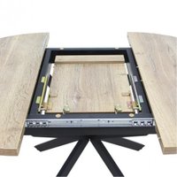 Кухонный стол Виста Парма 100x100/135 (дуб олово/муар черный)