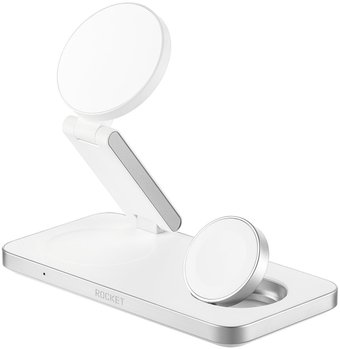 Беспроводное зарядное Rocket Magic 3in1 (белый)
