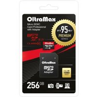 Карта памяти OltraMax Premium Series microSDXC 256GB OM256GCSDXC10UHS-1-PRU3 (с адаптером)