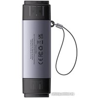 Карт-ридер Baseus AirJoy USB-A & Type-C to SD/TF Card Reader WKQX070301