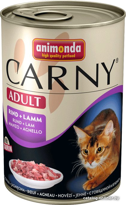 Консервированный корм для кошек Animonda Carny Adult с говядиной и ягненком 0.4 кг