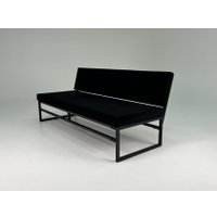 Диван N3 ЛофтСофтМини 130х50х82 см (черный)