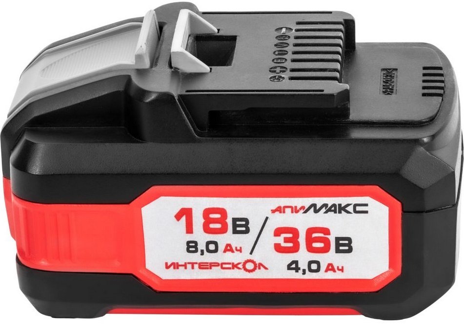 

Аккумулятор Интерскол МАКС-8(4)/18(36)И 2400.308 (18В/8 Ач)