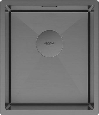 Кухонная мойка Paulmark Next 38 UNI PM213844-GM (черный/вороненая сталь)