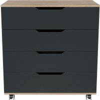 Детский комод Incanto Юг с органайзером 800/4 PK-0077/5/kЛ (дуб/графит)