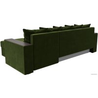 Угловой диван Лига диванов Дубай лайт правый 114168 (микровельвет зеленый)