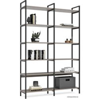 Стеллаж Crafto Симпл Плюс Лофт 04 1250x320x1900 (черный/латте)