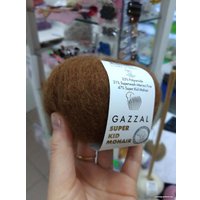 Пряжа для вязания Gazzal Super Kid Mohair 64401 25 г 237 м (рыжевато-коричневый)