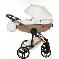 Универсальная коляска Junama Glow V2 (2 в 1, белый/матовая медь)