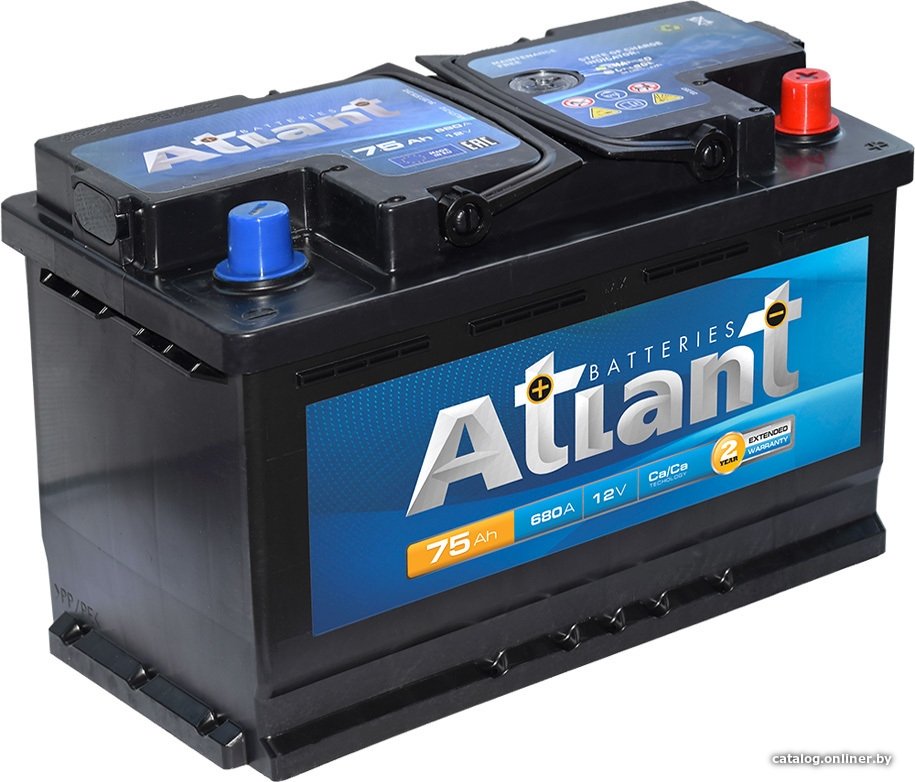 Автомобильный аккумулятор Atlant R+ (75 А·ч)