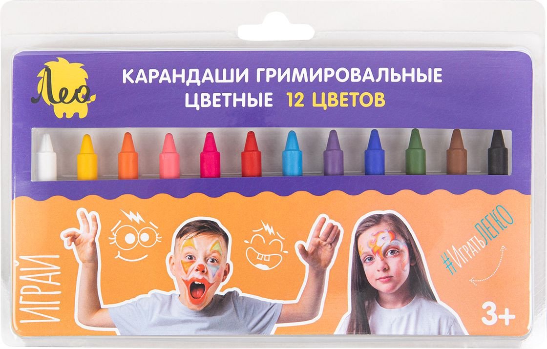 

Набор для аквагрима Лео Играй LPFPS-12 (12 цв)