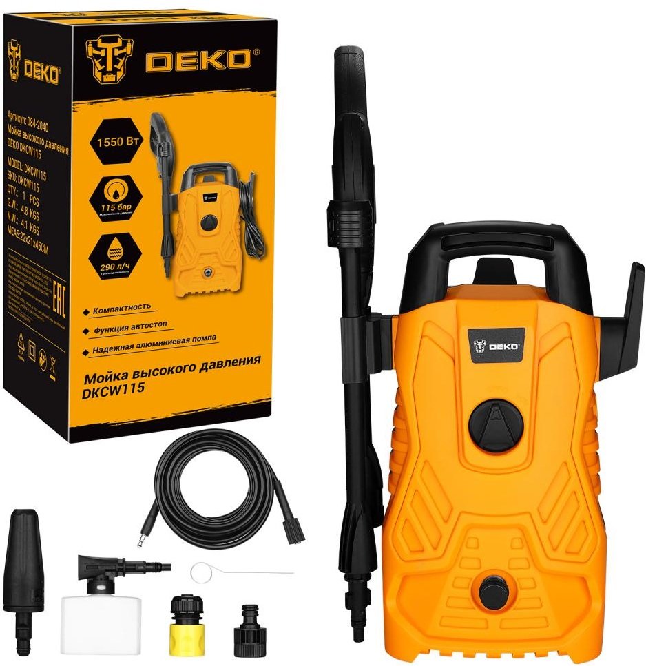 

Мойка высокого давления Deko DKCW115 084-2040