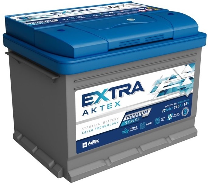 

Автомобильный аккумулятор АкТех Extra Premium L+ (77 А·ч)