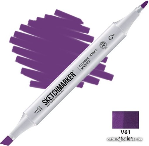 Маркер художественный Sketchmarker Двусторонний V61 SM-V61 (фиолетовый)