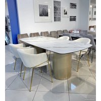 Кухонный стол M-City Bronte 220 KL-188 614M04358 (контрастный мрамор матовый/шапань)