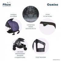 Коляска прогулочная «книга» Pituso Camino (черный/слива)