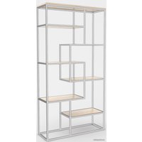 Стеллаж Hype Mebel Зиг-Заг-2 120x200 (белый/древесина белая)