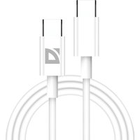 Кабель Defender F182 30 Вт USB Type-C - USB Type-C (2 м, белый)
