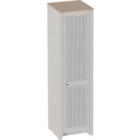 Шкаф-пенал Мебельград Валенсия 1 дверь (персидский жемчуг/дуб натуральный светлый)