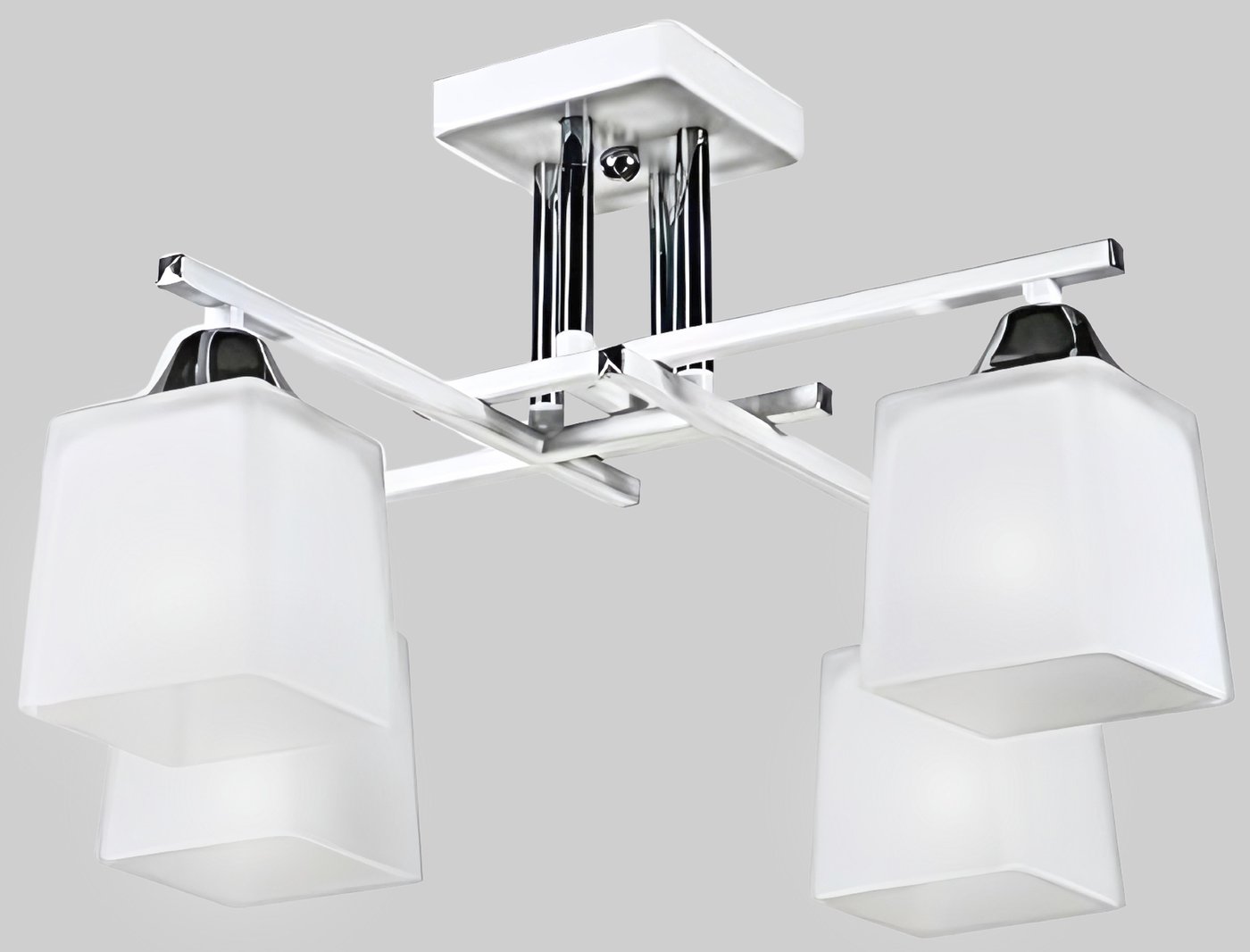 

Люстра средней высоты Aitin Pro НПБ 02-4x60-101 96200/4 (хром/белый)