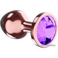 Анальная пробка Lola Toys Diamond Amethyst Shine S 4025-01lola (розовое золото)