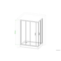 Душевой уголок Royal Bath RB1085HPD-C-BL 85х100