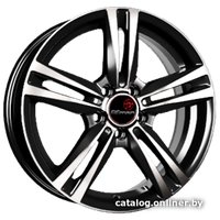 Литые диски Vector B217 16x6" 5x114.3мм DIA 67.1мм ET 43мм Черный с проточкой