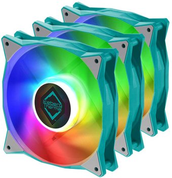 Комплект вентиляторов для корпуса Iceberg Thermal IceGALE ARGB 120mm 3-pack (бирюзовый)