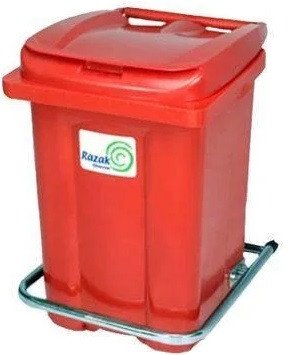 Контейнер для мусора Razak Plast с педалью 60 л (красный)