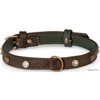 Ошейник Camon DA082/B (кожаный с заклепками коричневый)