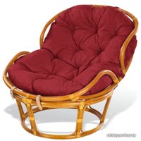 Кресло Мир Ротанга Papasan mini 23/03 (коньяк/красный)