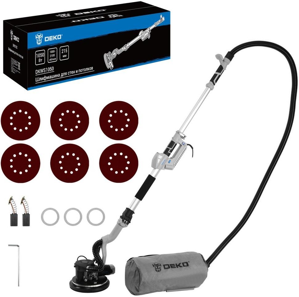 

Шлифмашина для стен и потолков Deko DKWS1050 084-1091