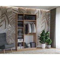 Шкаф распашной Мебель-АРС Элит (дуб сонома/белый)