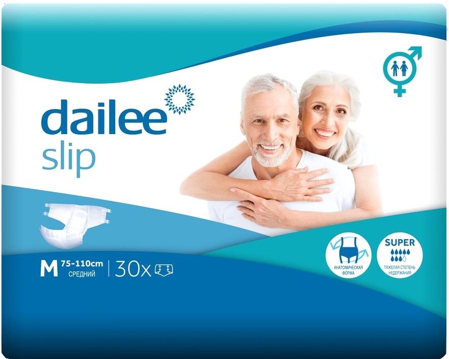 

Подгузники для взрослых Dailee Slip M (30 шт)