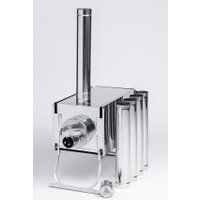 Свободностоящая печь-камин Инвент Экономка большая (с экранами)