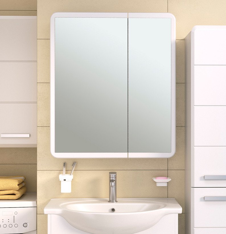 

Runo Шкаф с зеркалом для ванной Эрика 70