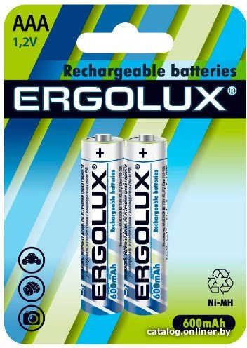 Аккумулятор Ergolux AAA 600 mAh 2 шт