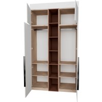 Шкаф распашной Рэйгрупп Рэй S262-В4-EBL В4 (дуб элисон/белый премиум/античная латунь)